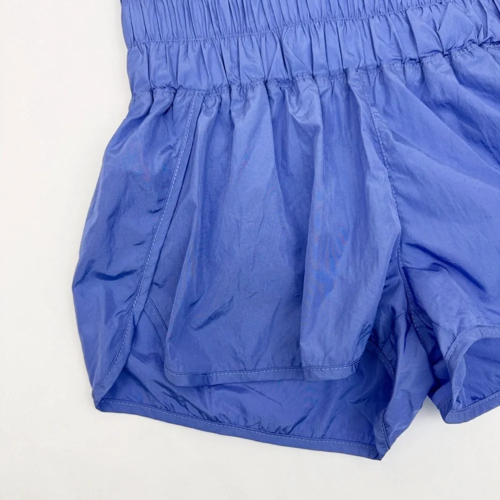Free People Movement The Way Home Logo Shorts Athletic Hague Blue